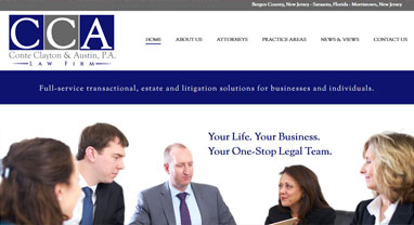 conte clayton austin law firm website screenshot