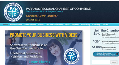 Paramus Regional Chamber of Commerce website-screenshot