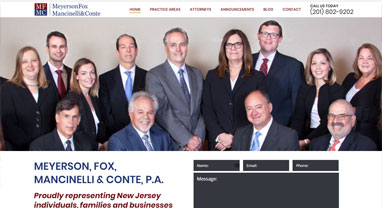 Meyerson, Fox, Mancinelli, & Conte, P.A.. Bergen County, New Jersey law firm screenshot